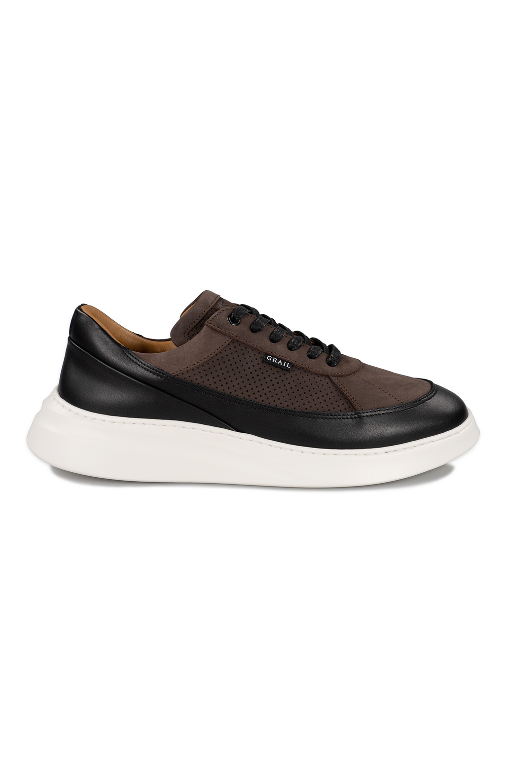 Showman Mens Sneaker In Black Coffee