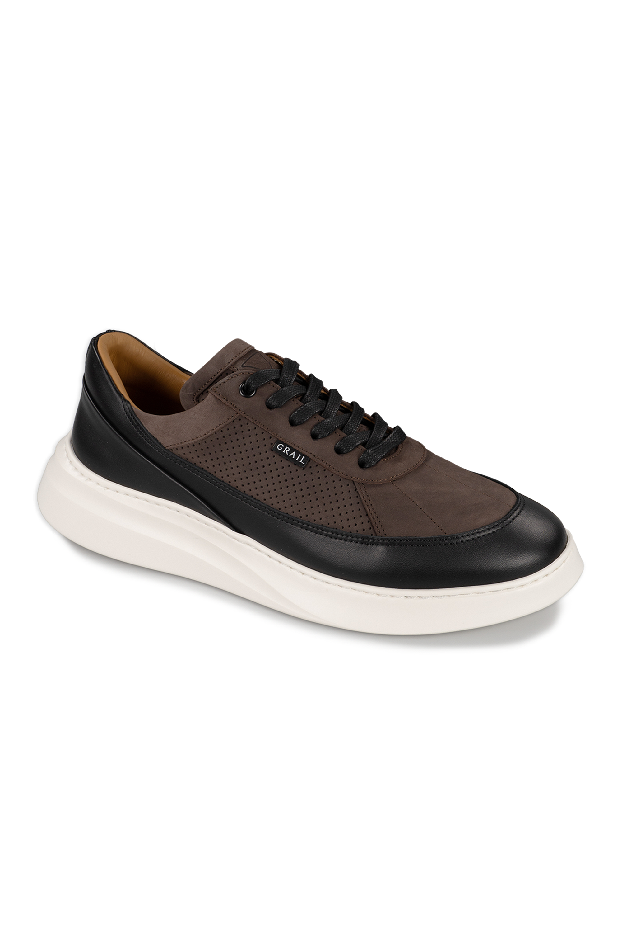 Showman Mens Sneaker In Black Coffee