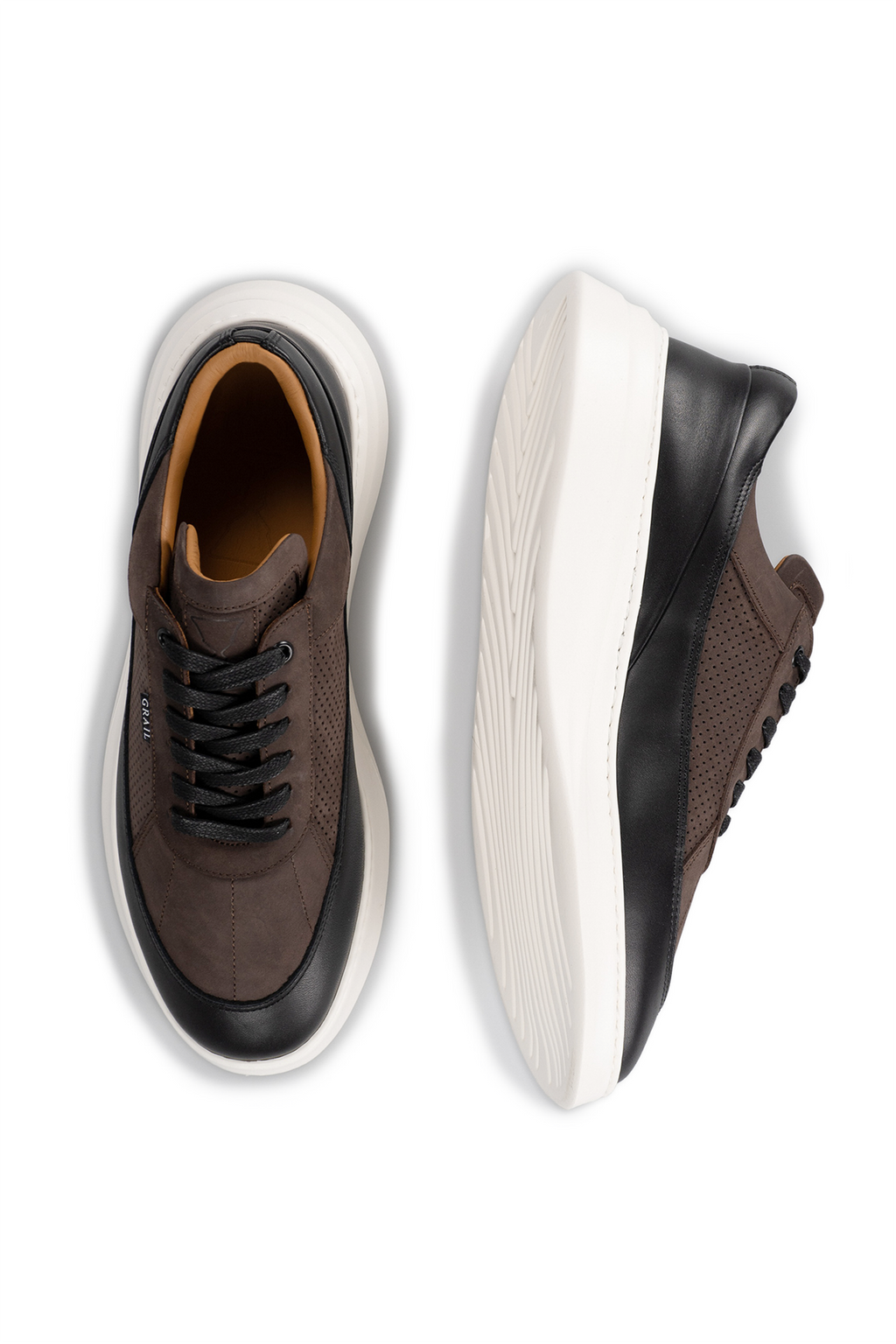Showman Mens Sneaker In Black Coffee